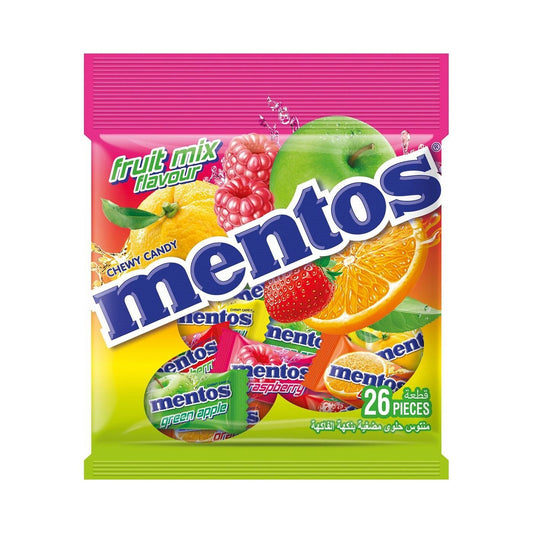 Mentos Fruit Mix Chewy Candy, 26 Pieces