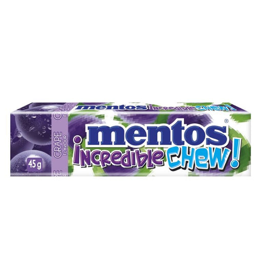 Mentos Incredible Chews Grapes, 15x45g