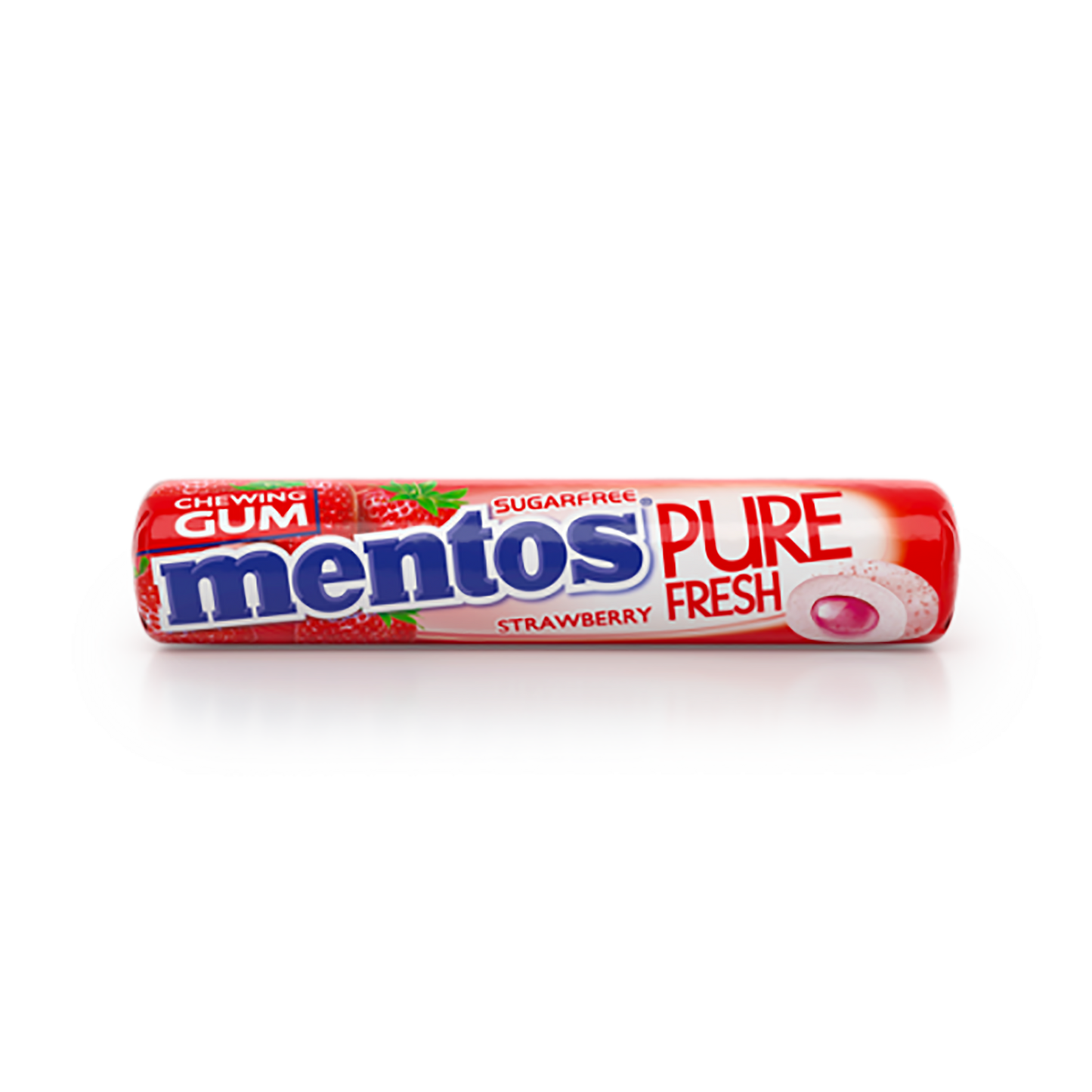 Mentos Pure Fresh Strawberry Rolls, 15g