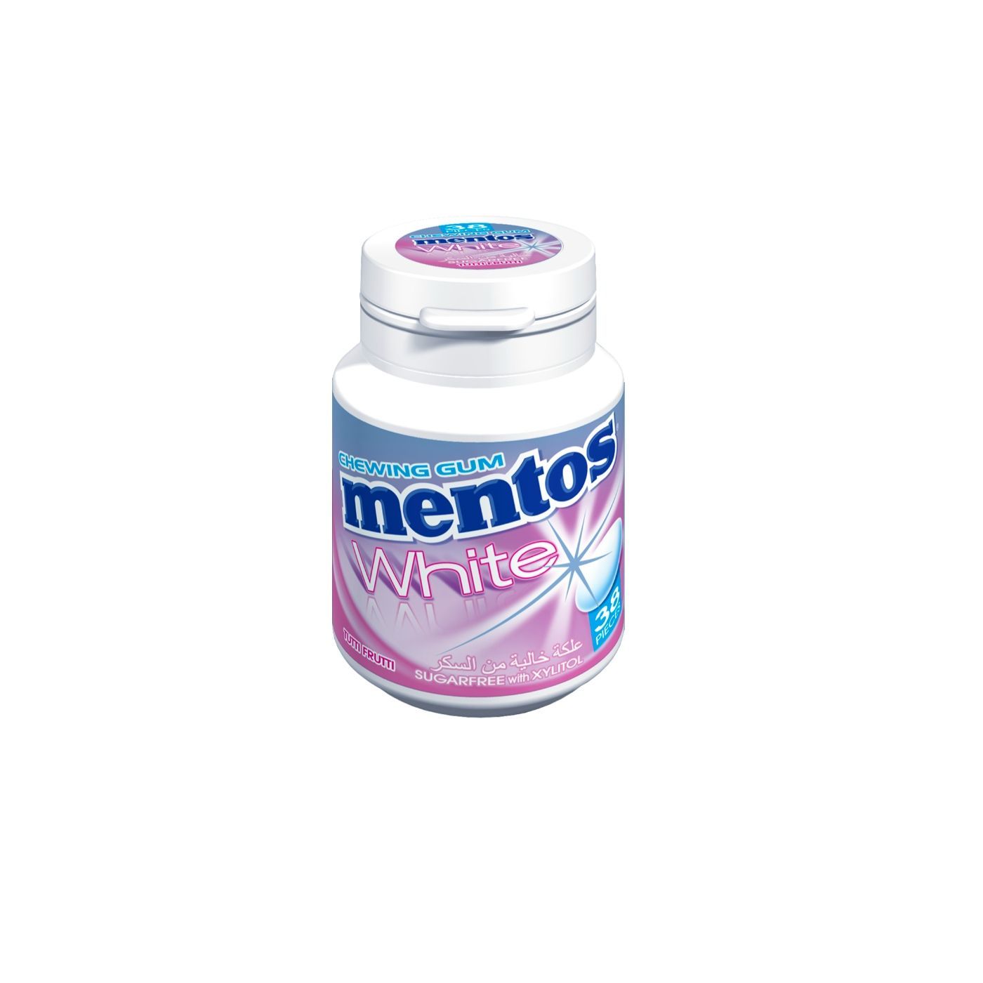 Mentos White Tutti Fruitti Gum, 54g
