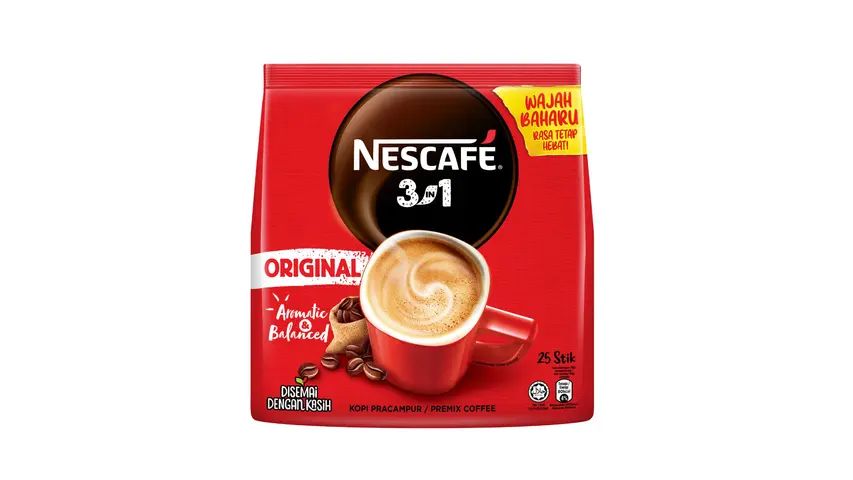 Nescafe Original 3 In 1 Instant Coffee Stick, 25x18g