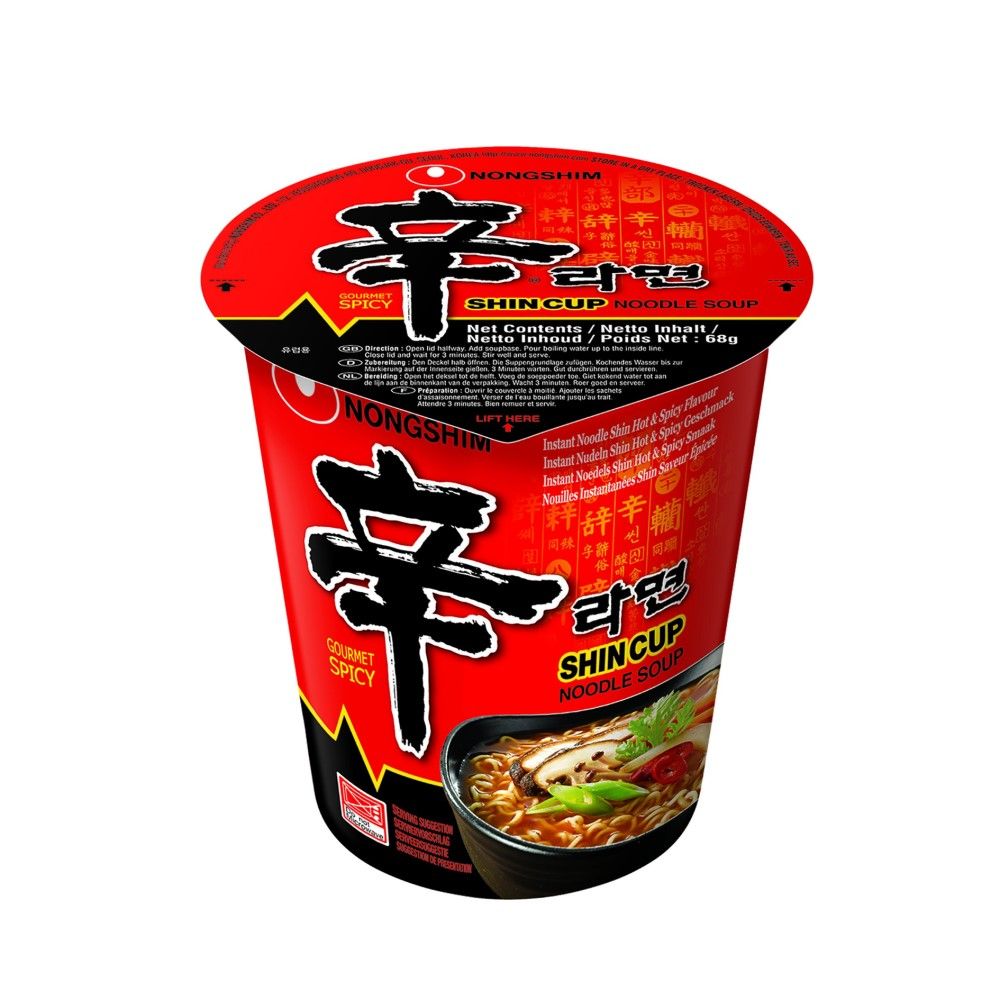 Nongshim Shin Noodles Soup Cup, 68g