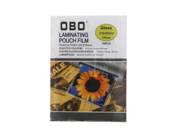 OBO A5 Laminating Pouch Film - 125 Microns, 100 Pieces