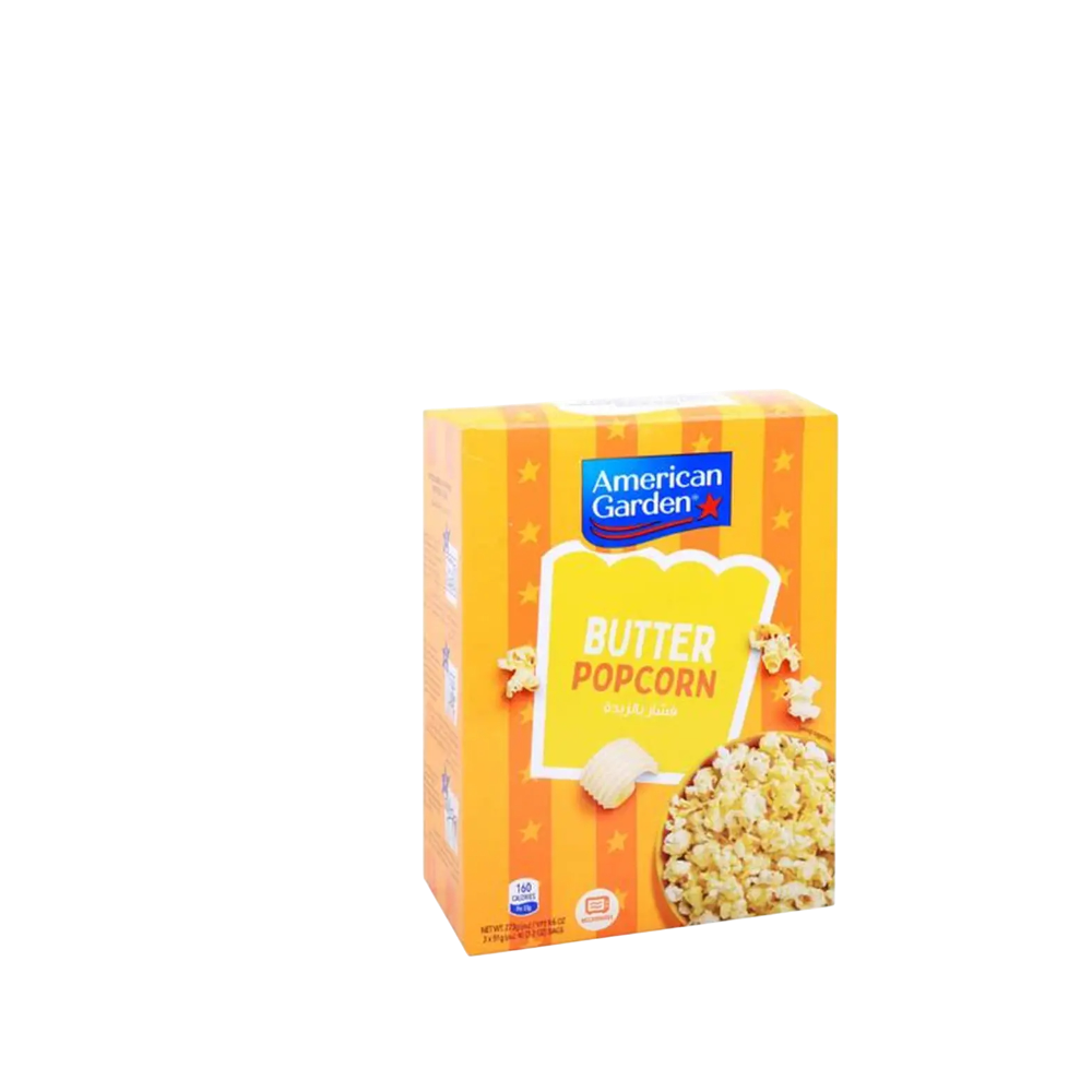 American Garden Microwave Butter Popcorn, 273g