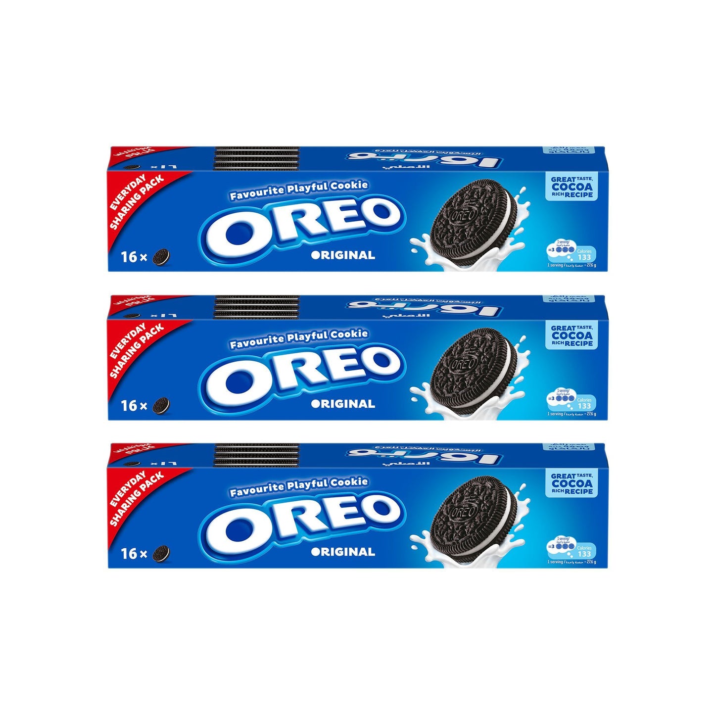 Oreo Original Biscuit, 3x147.2g