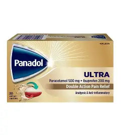 Panadol Ultra Double Action Pain Relief Capsules, 20 Count