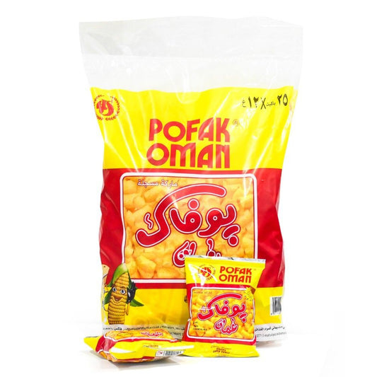 Pofak Oman Chips Corn Flavor 12g x Pack of 25