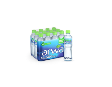 Arwa Still Water Bottled Drinking Water Pet, 12x500ml