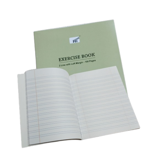 Psi Exercise Book 2 Line With Left Margin, 100 Pages