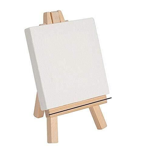 لوحة قماشية صغيرة مع حامل عرض من Rsc، 10×10 سم، P21-120