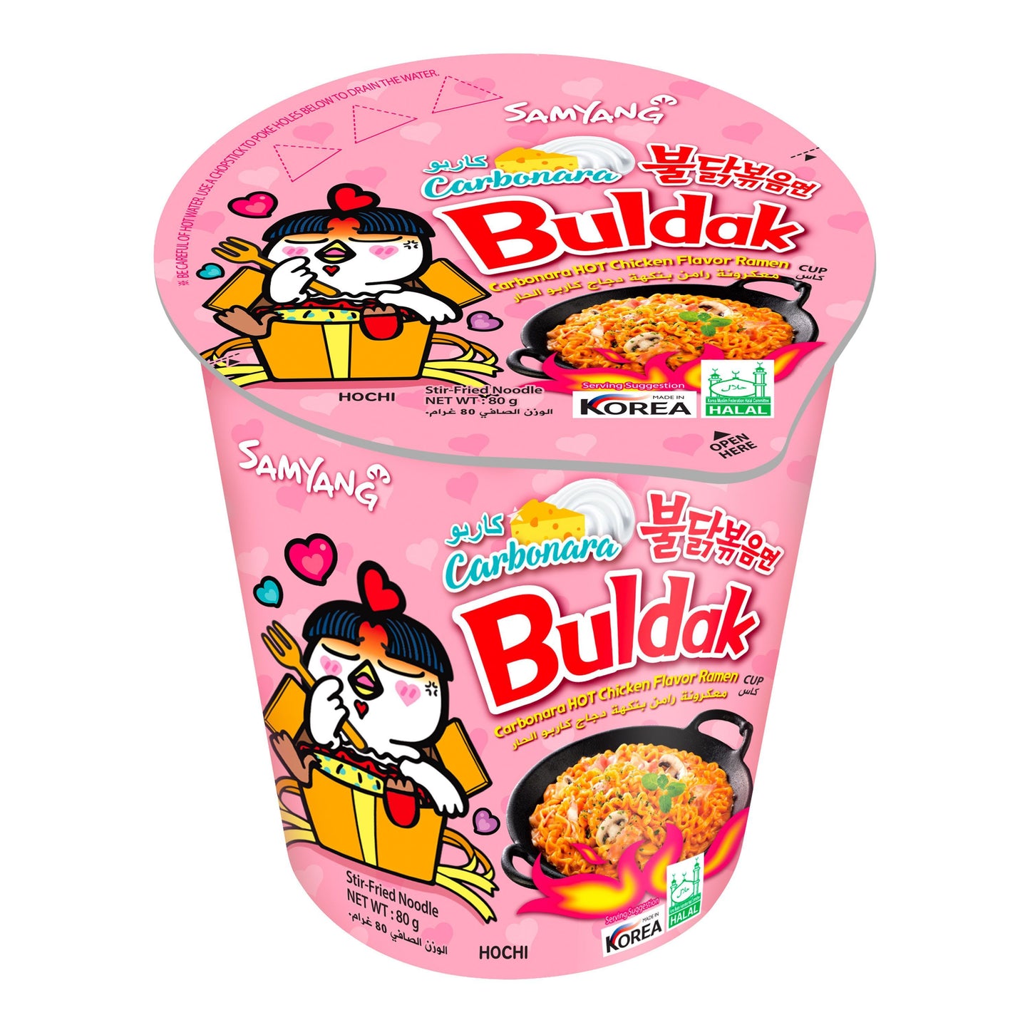 Samyang Ramen Carbonara Spicy Chicken Noodles Cup, 80g