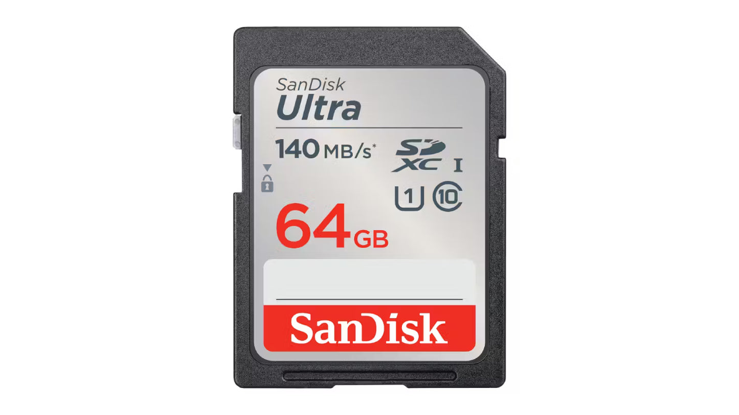SanDisk Ultra UHS I SD Card for DSLR and Mirror, 64GB 140MB-s