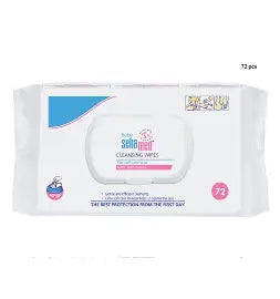 Sebamed Baby Cleansing Wipes with Panthenol Pack, 72 Pieces