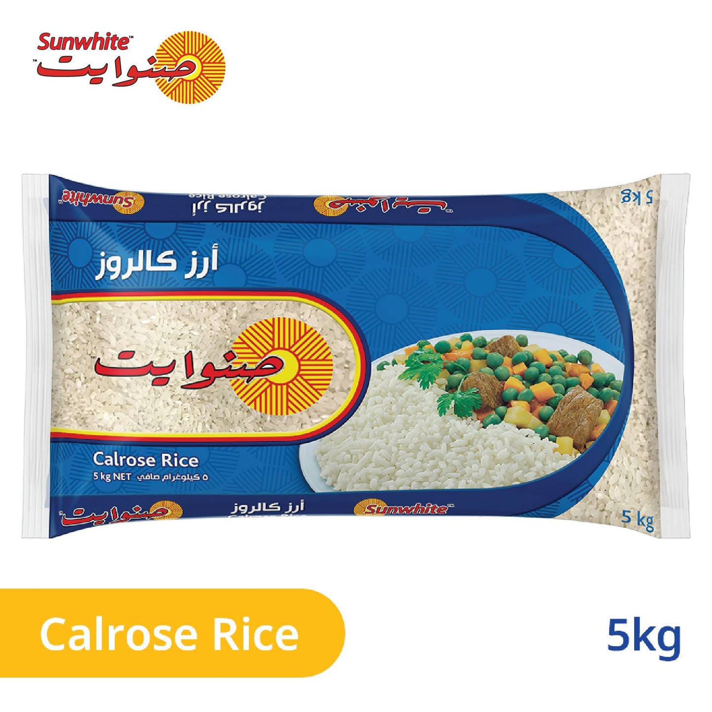 Sunwhite Calrose Medium Grain White Rice, 5kg