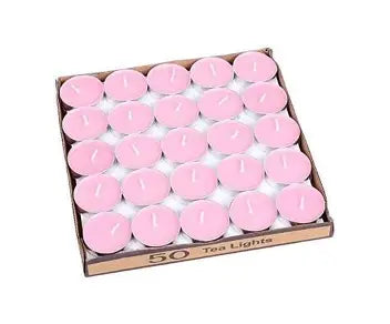 Tea Light Candle Pink 10 g × 50 Pcs