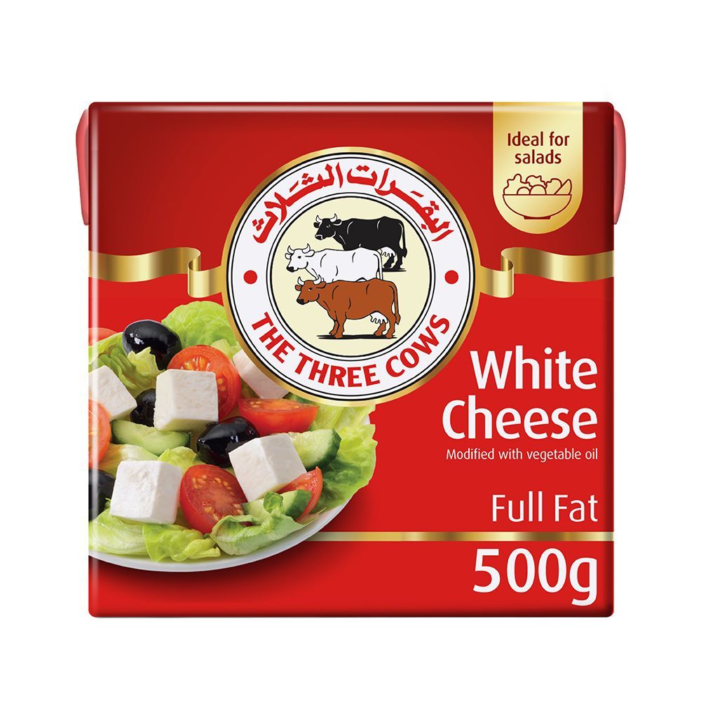 The Three Cows Feta White Cheese, 500g