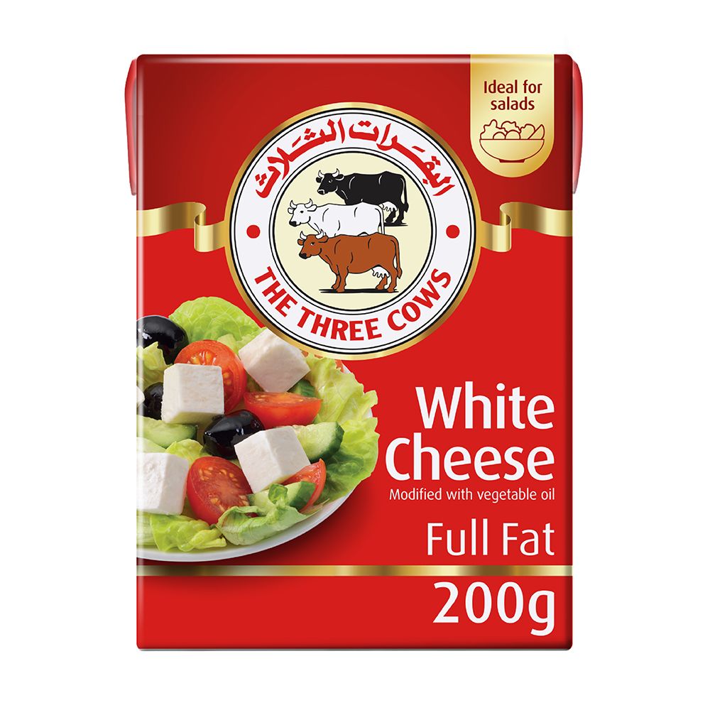 The Three Cows Full Fat White Cheese, 200g