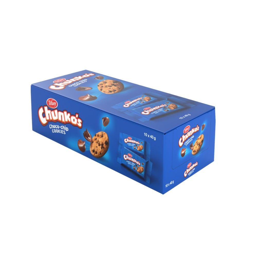 Tiffany Chunko's Original Choco-Chip Cookies, 10x40g
