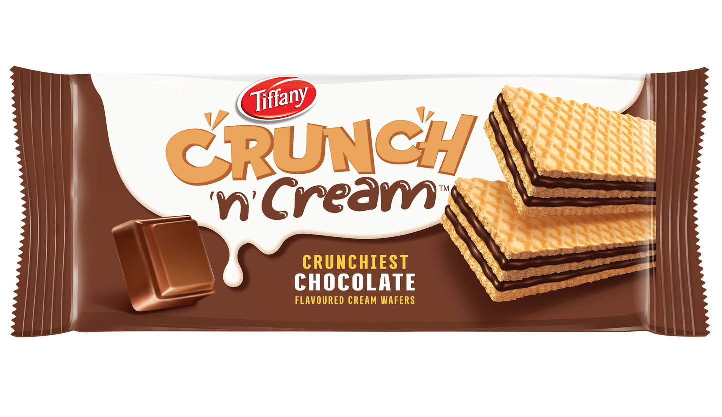 Tiffany Crunch N Cream Chocolate Cream Wafers, 65g