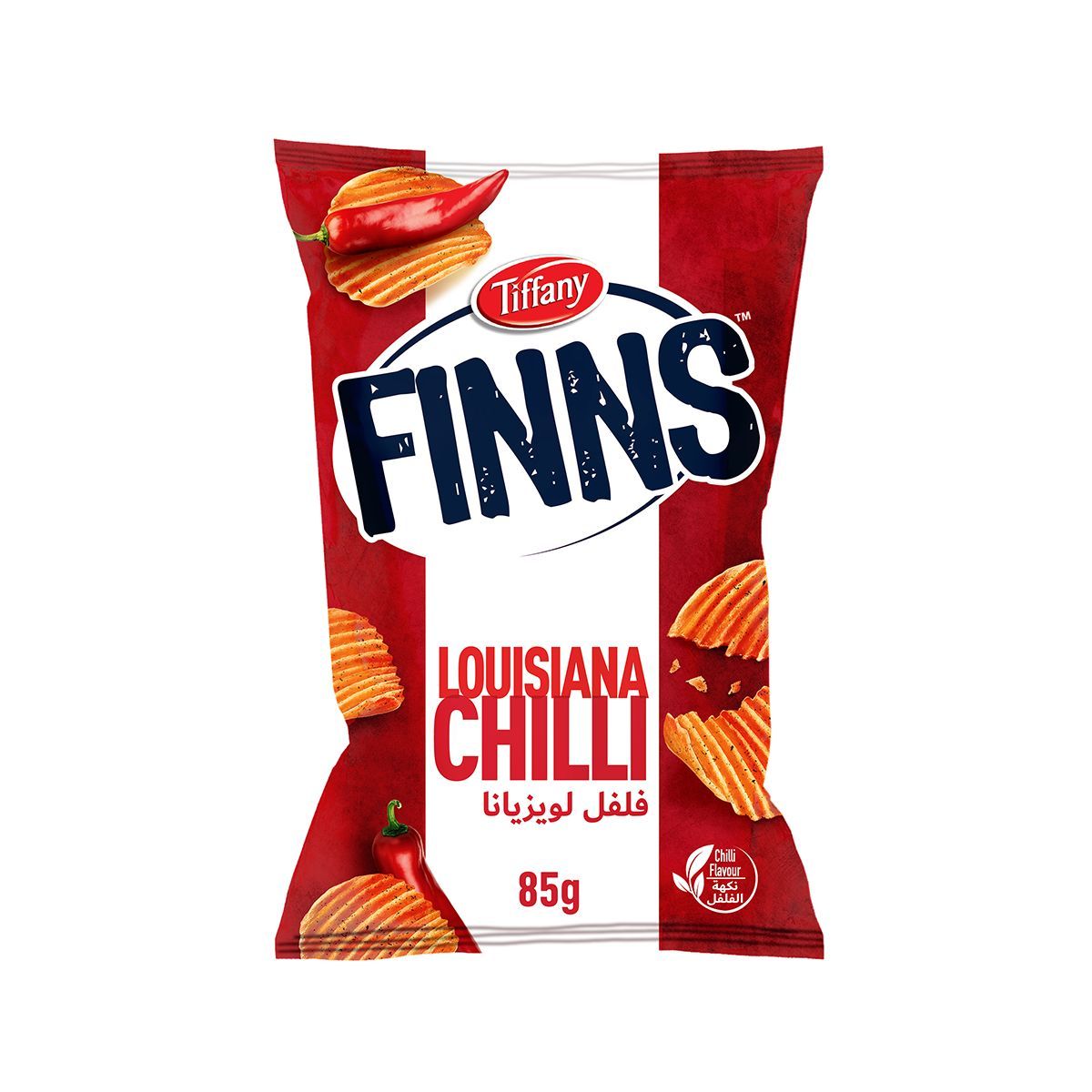 Tiffany Finns Crinkled Potato Chips Chili, 85g