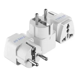 Travel Adapter Schuko To Universal, 3 Pieces