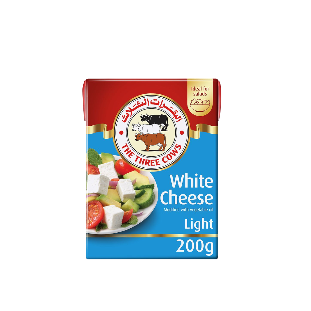 The Three Cows Light Feta Cheese, 200g