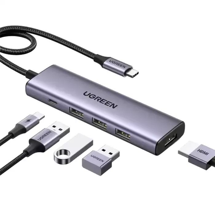 Ugreen 5 In 1 Type C Hub (100w Pd 4k@30hz Hdmi)