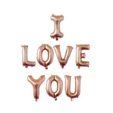 I Love You 8 Letter Foil Balloon - Valentines Day Party