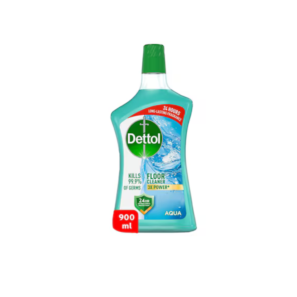 Dettol Antibacterial 3X Power Fresh Aqua Liquid Floor Cleaner, 900ml