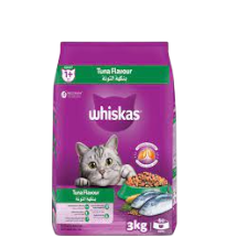 Whiskas Chicken Dry Cat Food Bag, 3kg/kibble