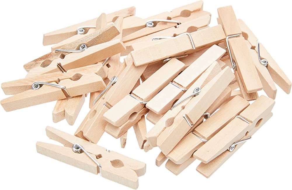Wooden Cloth Pegs, 24 Pieces