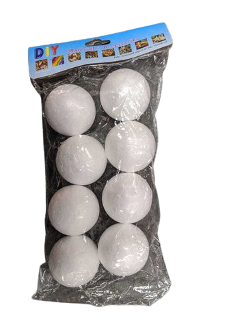 YIWU Compressed White Foam Bag Medium Ball Shape 814-15