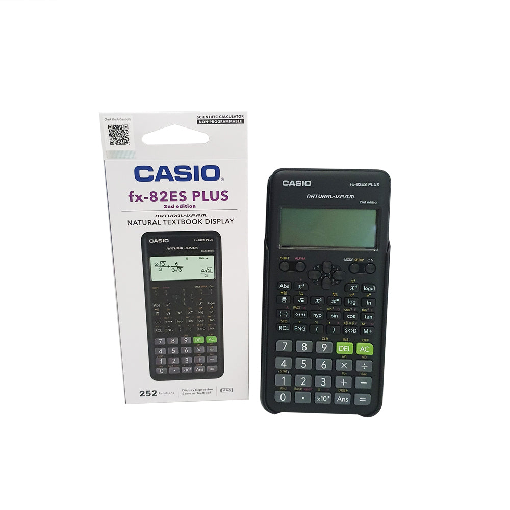 Casio FX82ES Plus Black Display Scientific Calculator with 252 Functions-FX-82ESPLUS-2-WDTW