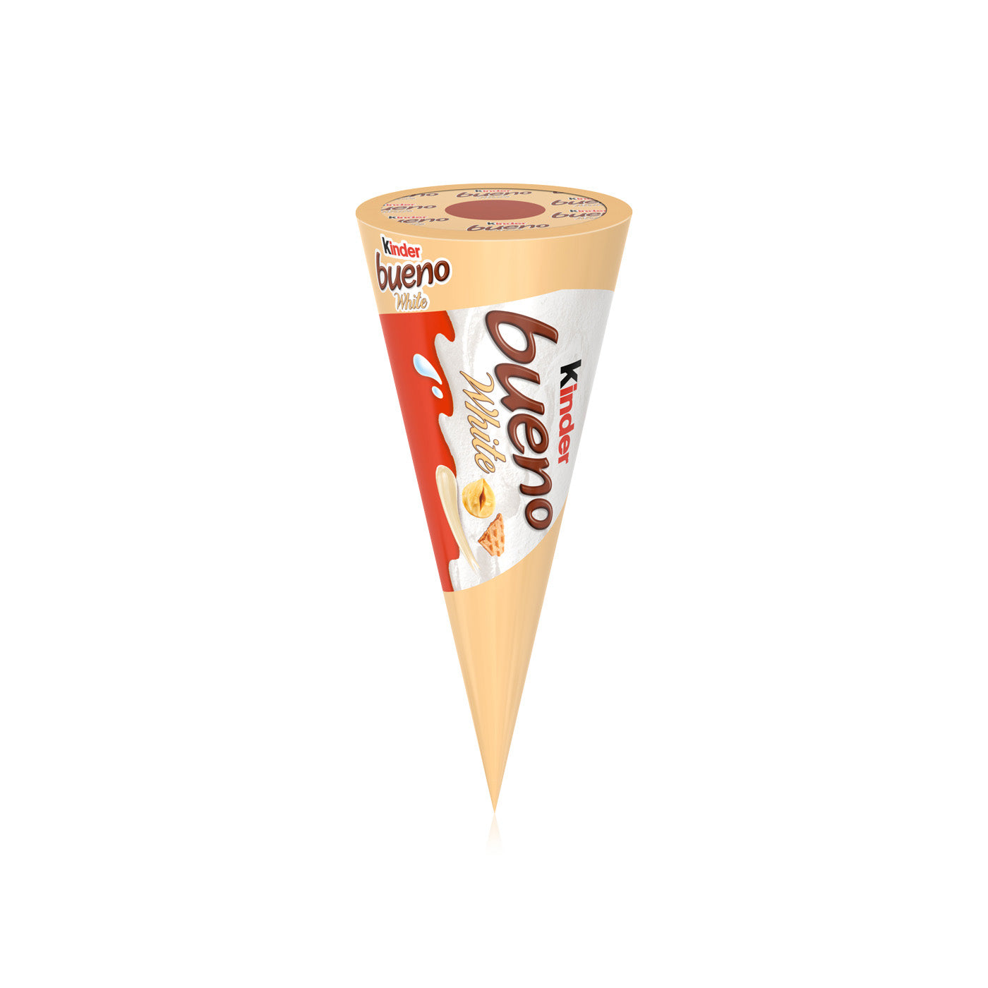 Kinder Bueno Hazelnut White Chocolate Cone Ice Cream, 90ml