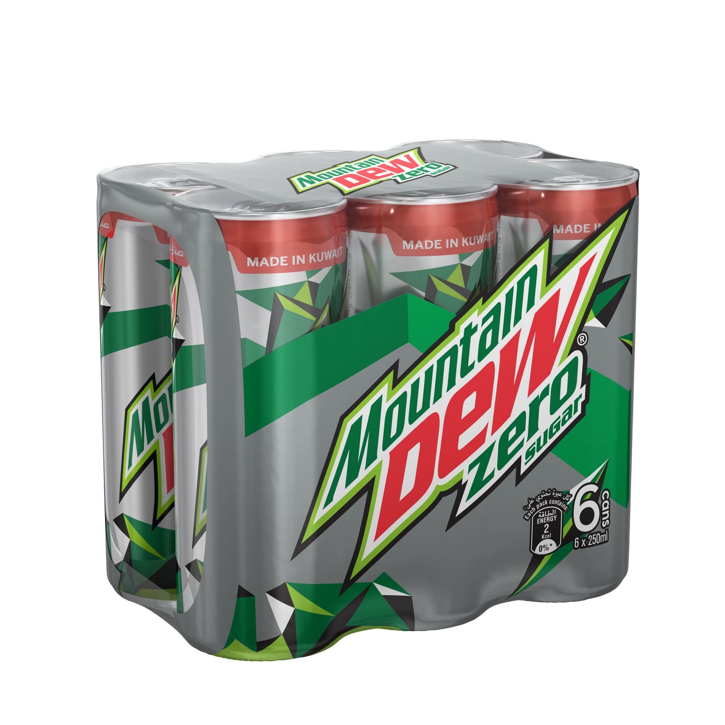 Mountain Dew Zero Can 250ml x 6