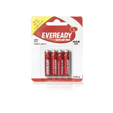 Eveready 4-Piece Heavy-Duty AAA Batteries