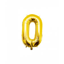 بالون هيليوم ذهبي - رقم 0