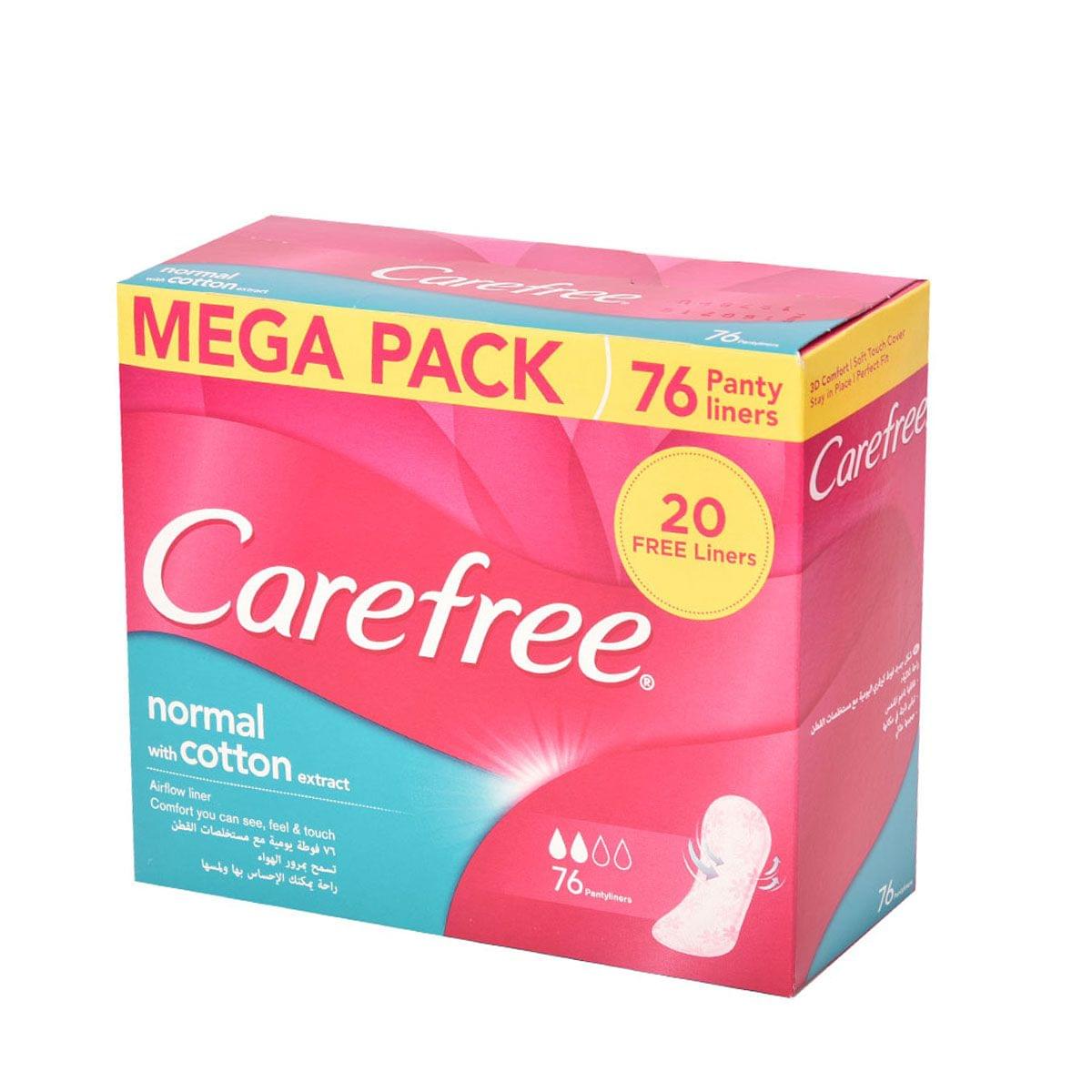 Carefree Daily Liners Cotton Fresh Megapack 76 Liners