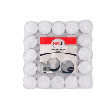First 1 Candles Tea Light 100 P 37 Mm