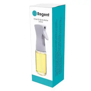 Oil Spray Glass Bottle / Refillable / 200ml Capacity / White