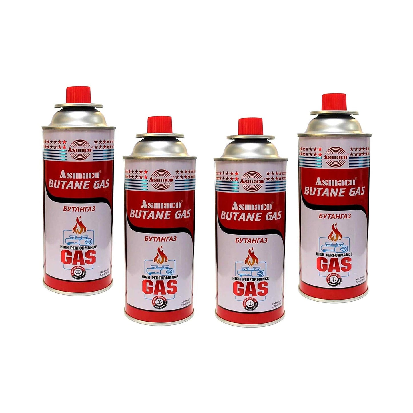 Asmaco Butane Gas 220 g x 4 Pcs Value Pack