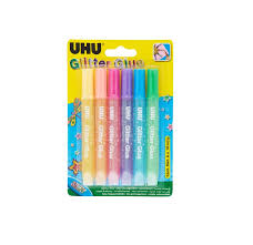 غراء Uhu Glitter 10 مل 6 قطع