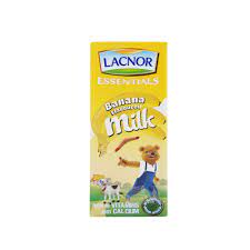 Lacnor Essentials Banana Flavoured Milk, 180ml/Banana milk