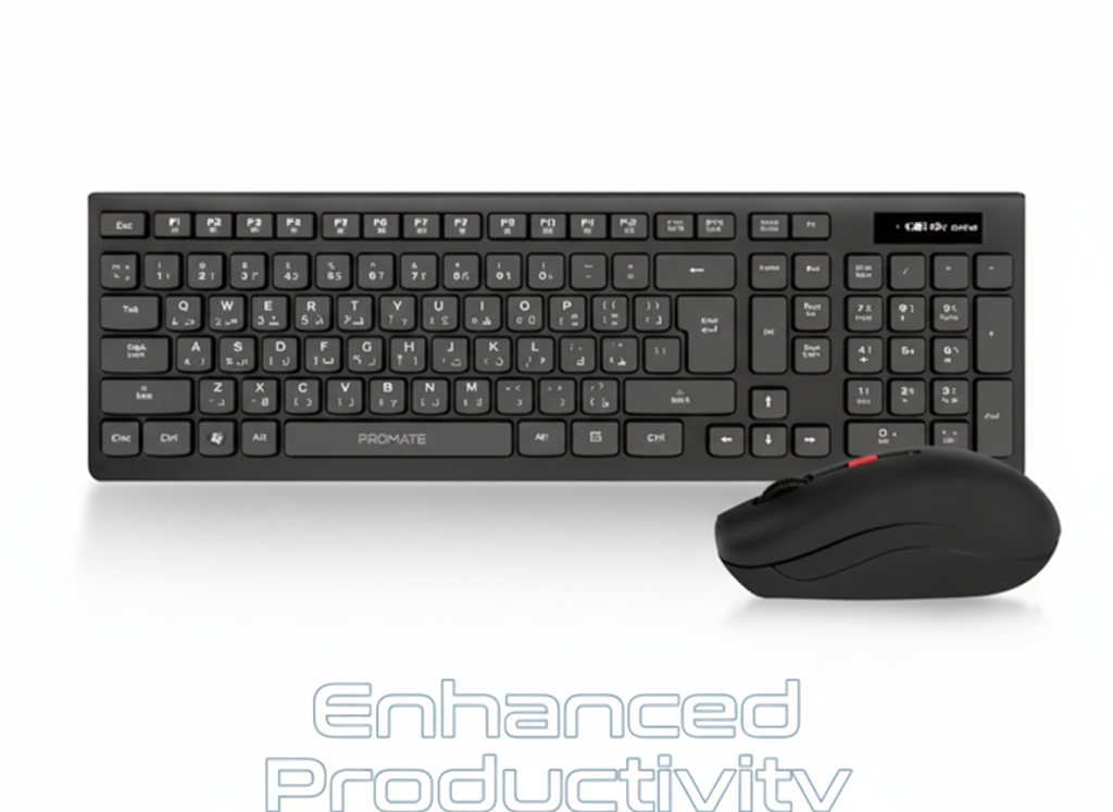 Promate Procombo-12 Wireless Keyboard and Mouse