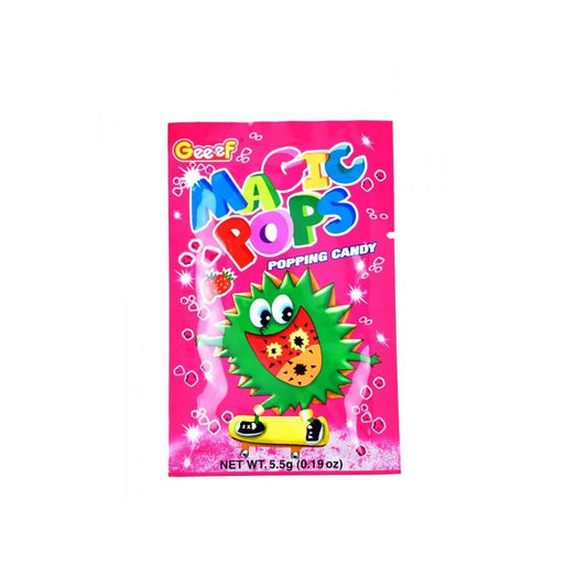 Geeef Magic Pops Strawberry Popping Candy 5.5g