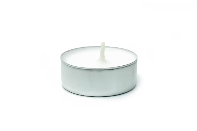Small Wax Candle Round Tablets In Metal Cans Per Piece