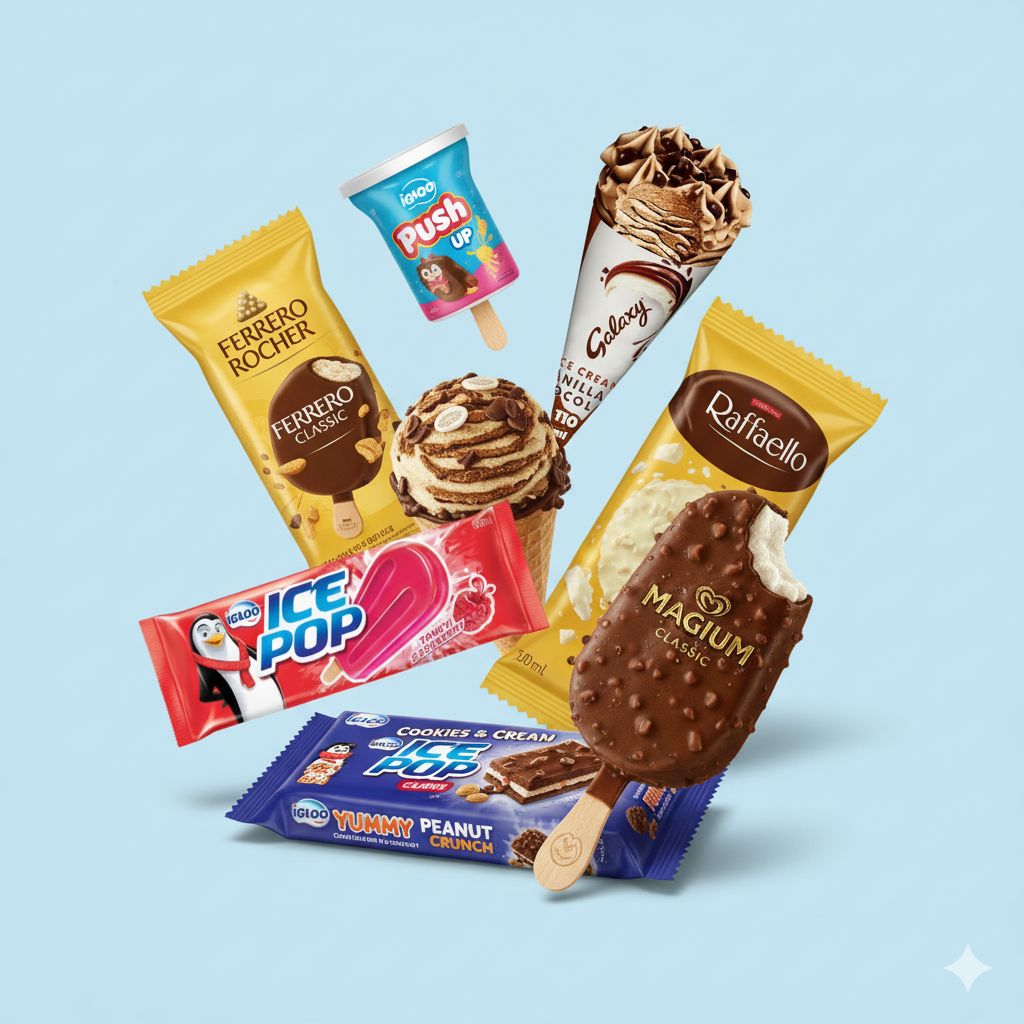 bar,cup,cone & stick