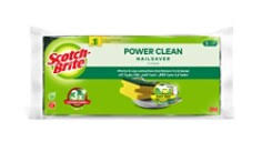Scotch Brite Power Clean Nailsaver Scrub Sponge Pack, 3 Pieces
