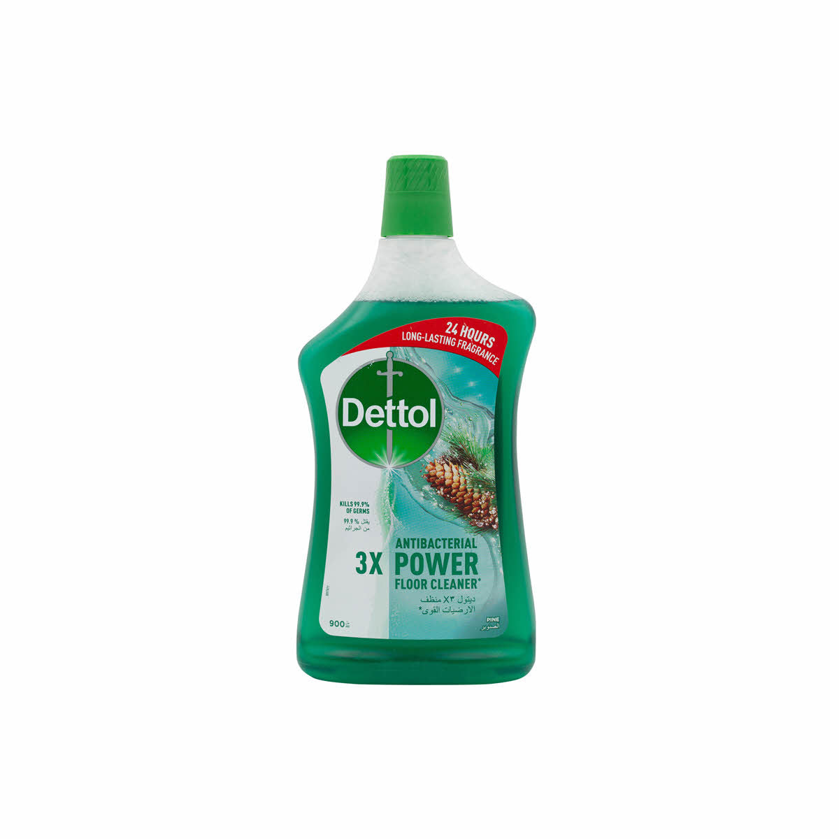 Dettol Antibacterial 3X Power Pine Liquid Floor Cleaner, 900ml