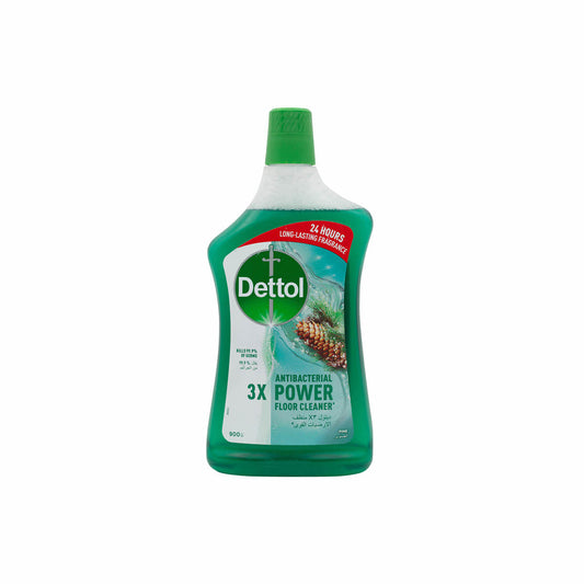 Dettol Antibacterial 3X Power Pine Liquid Floor Cleaner, 900ml